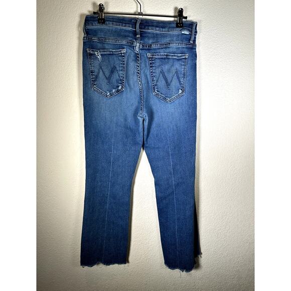 Mother Insider Crop Step Chew 30 raw hem medium wash fair - Picture 2 of 13